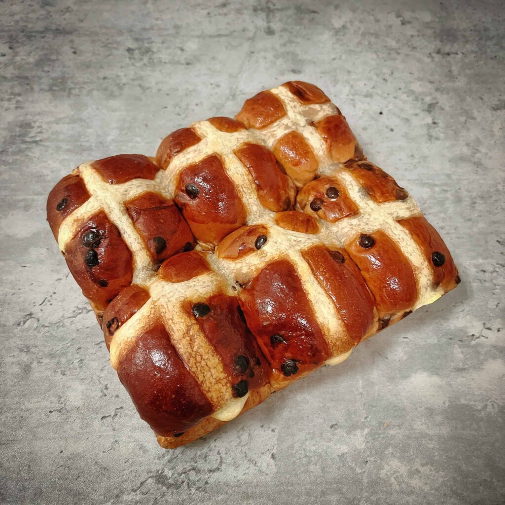 La Levain Chocolate Hot Cross Buns