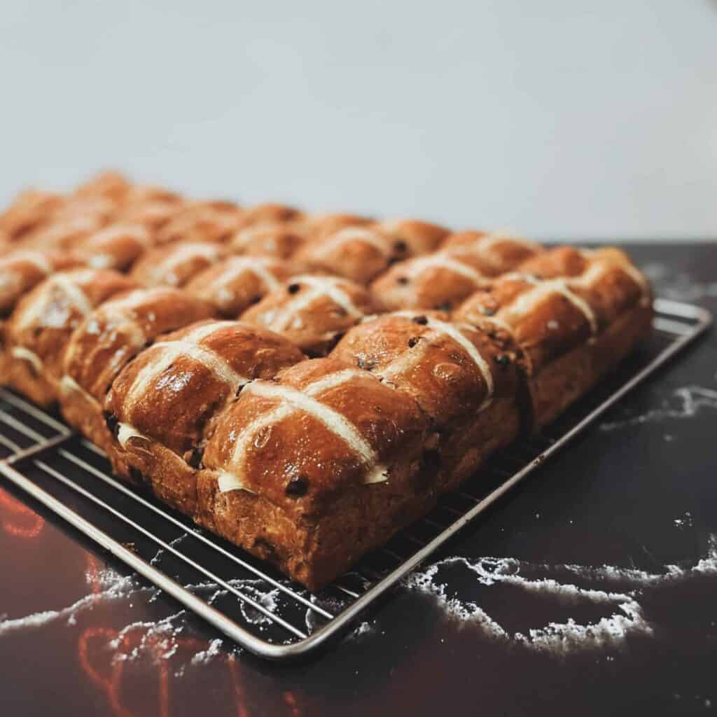 La Levain Chocolate Hot Cross Buns