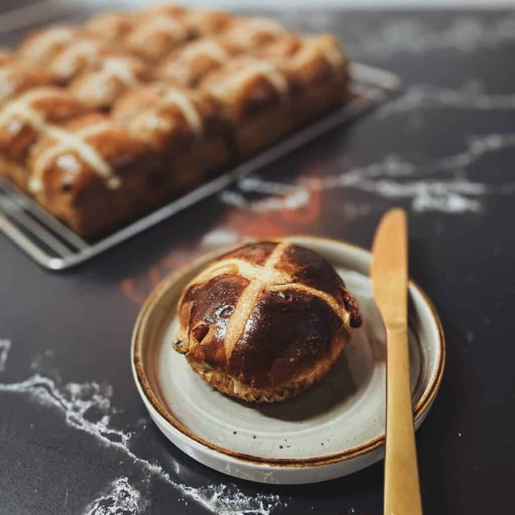 La Levain Chocolate Hot Cross Buns