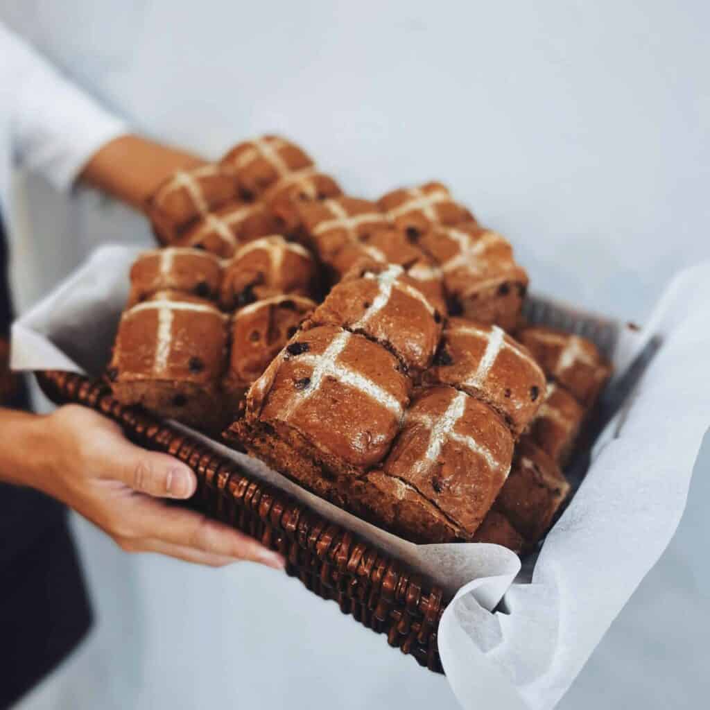 La Levain Chocolate Hot Cross Buns