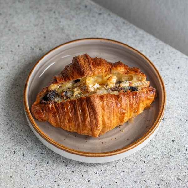 mushroom camembert croissant