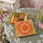 La Levain Momoyama Cantonese mooncakes with orange hard box gift packaging
