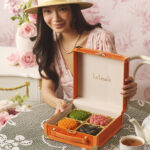 La Levain orange luggage gift box with Momoyama Cantonese mooncakes